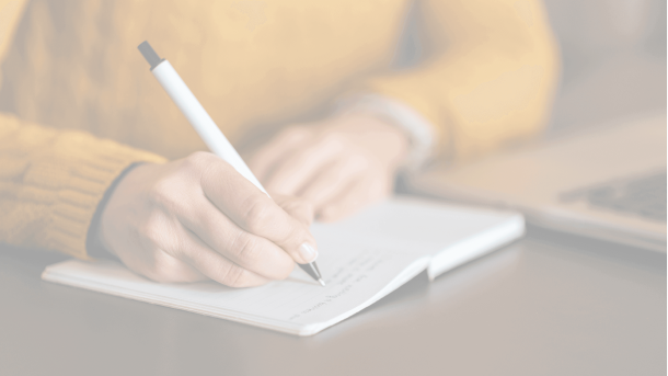 Girl writing in a notebook background